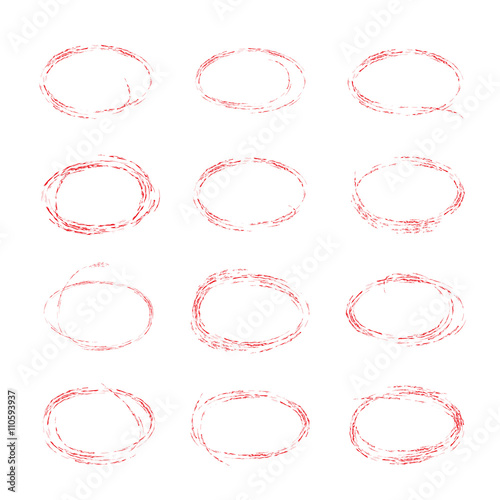 red grunge circles