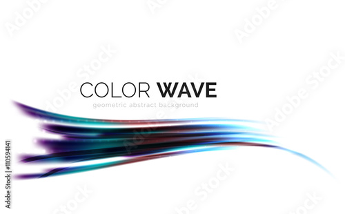 Glossy wave isolated on white background 