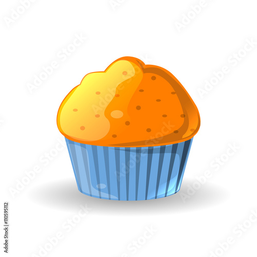 Icon "muffin in a paper cup." Sticker.