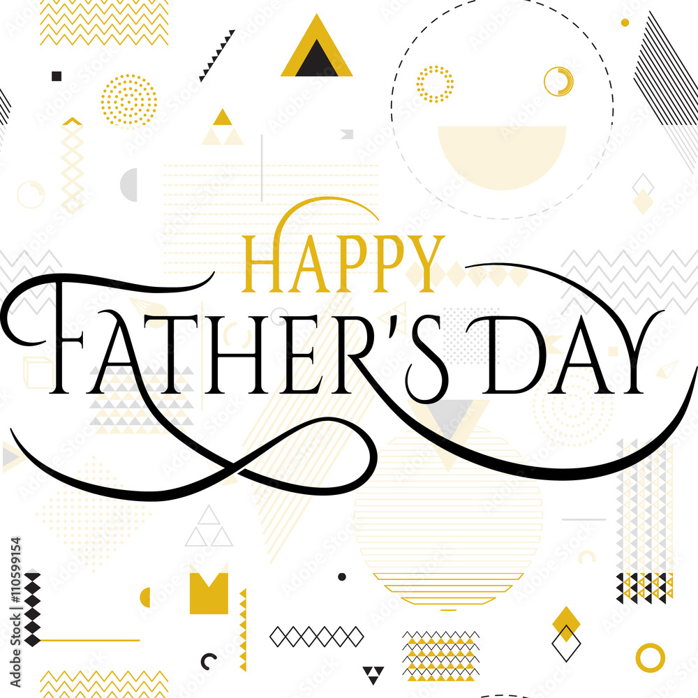 Happy fathers day wishes design vector background on seamless ...