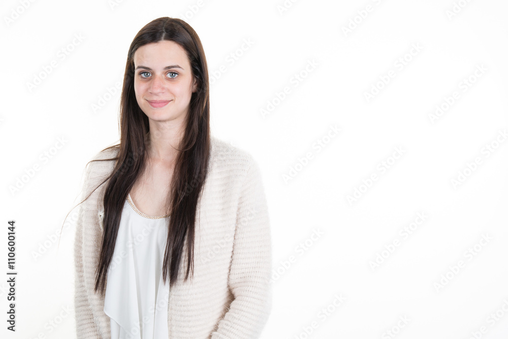 Teenage Model Girl Portrait. Clean Fresh Skin and Long Hair. Teenage Model Girl Portrait. Clean Fresh Skin and Long Hair.