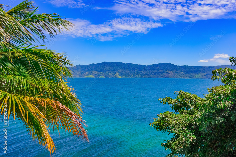 Εκτύπωση καμβά Beautiful tropical landscape, Lake Toba, Sumatra, Indonesia, Southeast Asia