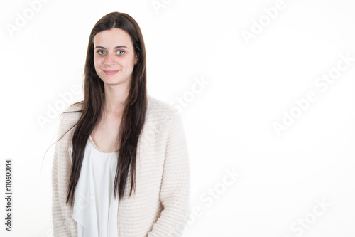 Teenage Model Girl Portrait. Clean Fresh Skin and Long Hair. © OceanProd