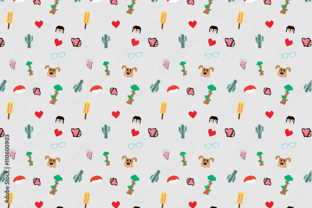 Pattern con oggetti pixel Pattern con oggetti pixel