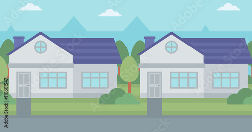 Background of suburban house.