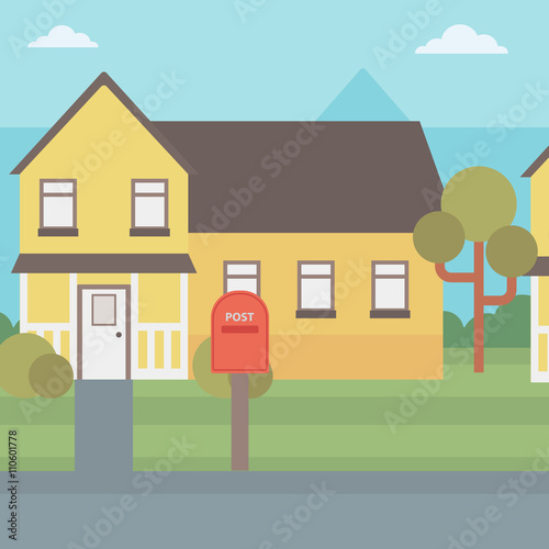 Background of suburban house.