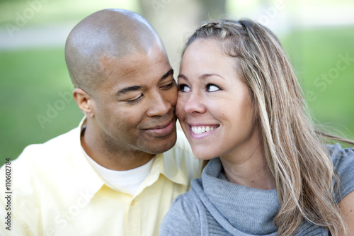 Happy Young Interracial Couple
