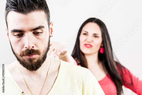 man suffering about a woman despising him