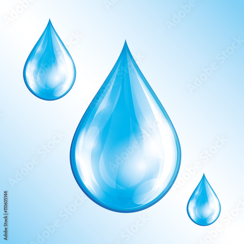 Drops of water isolated