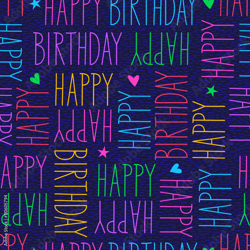 happy birthday seamless pattern