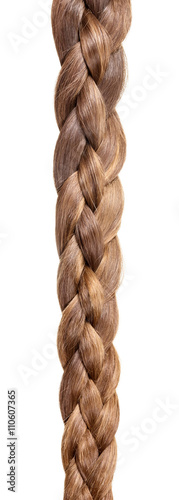 Canvastavla Braided hair in braid of four parts isolated on white