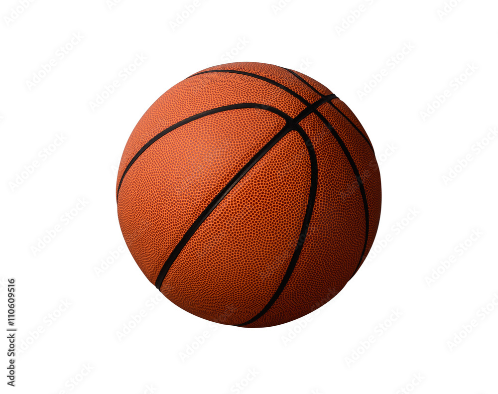 Basketball on white background