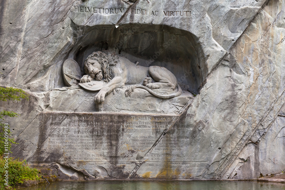 Lion Monument in City of Lucerne