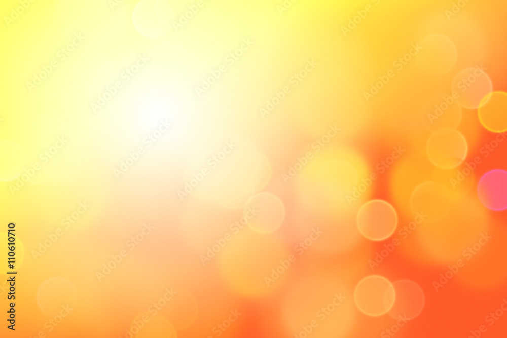 warm bokeh background in shades of white, yellow and orange