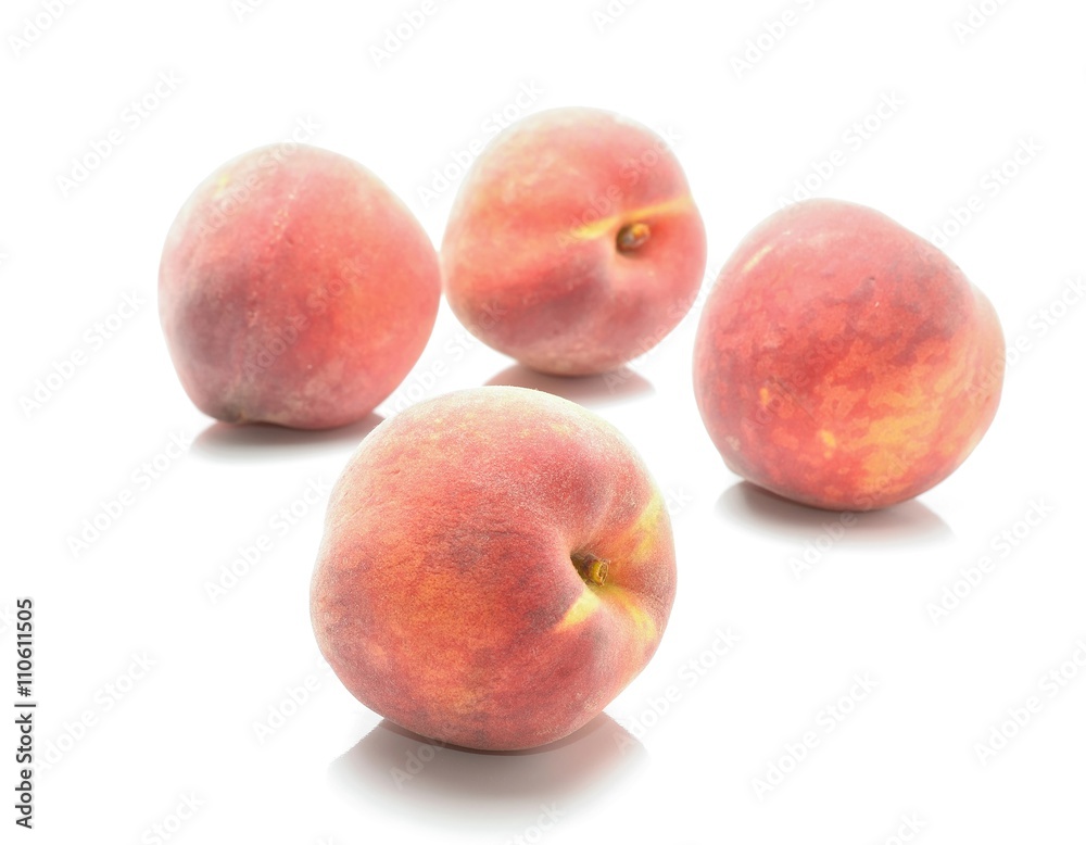 Ripe peach fruit isolated on white background Ripe peach fruit isolated on white background
