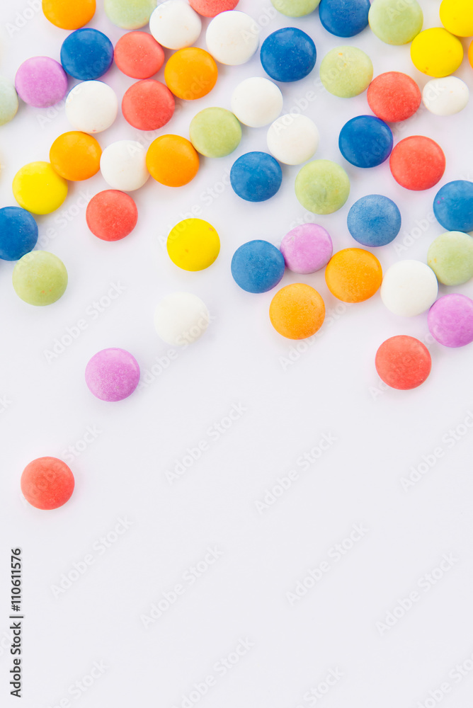 Bowl of candy coated chocolate. Bowl of candy coated chocolate.