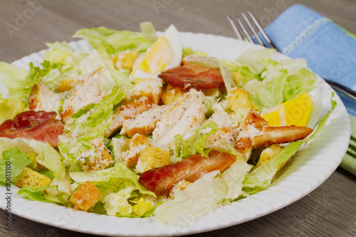 Chicken, Bacon, Eggs and Breadsticks Salad