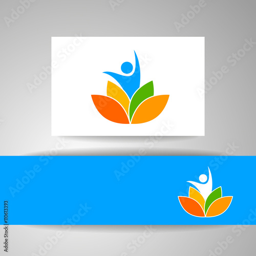 yoga lotos logo template