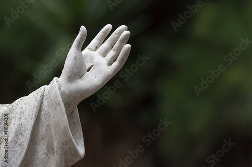 Left hand of a nun with stigma photo