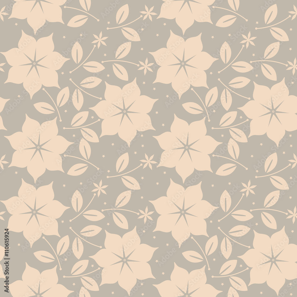 Trendy floral seamless pattern