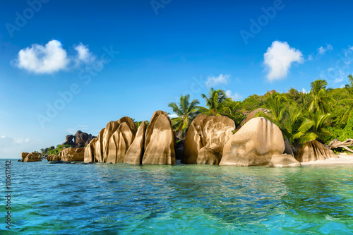  anse source d'argent beach on la digue island in seychelles