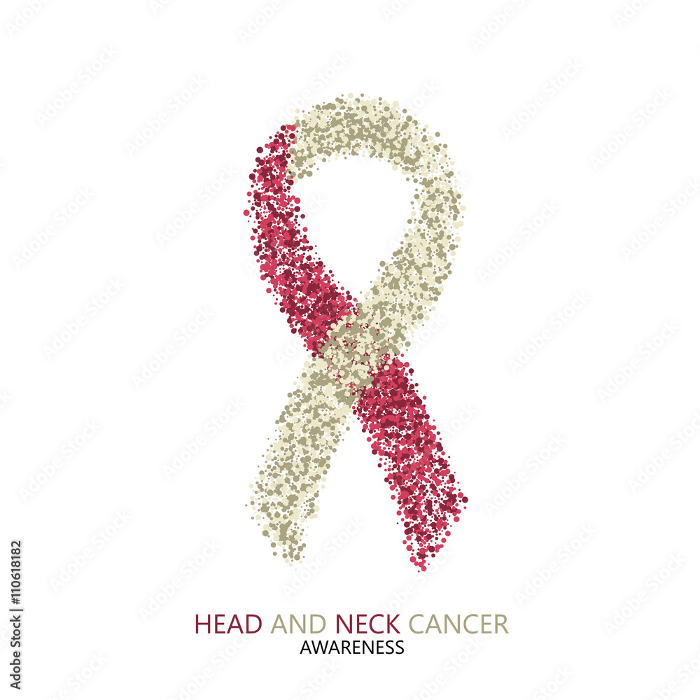 Vector modern head and neck cancer awareness circles desigen. Vector modern head and neck cancer awareness circles desigen.