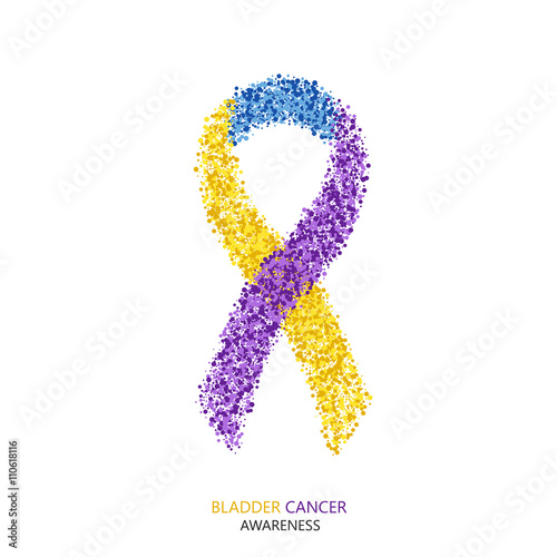 Vector modern BLADDER CANCER awareness circles desigen. 