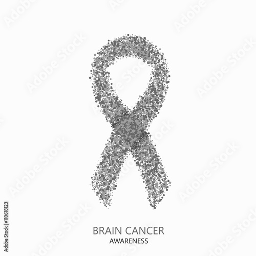 Vector modern brain cancer awareness circles desigen