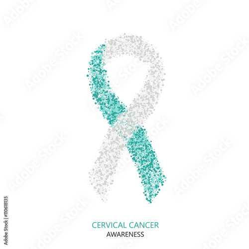 Vector modern cervical cancer awareness circles desigen