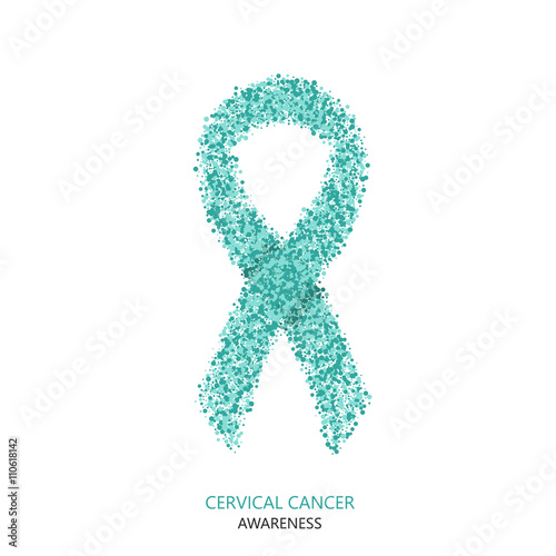 Vector modern cervical cancer awareness circles desigen.