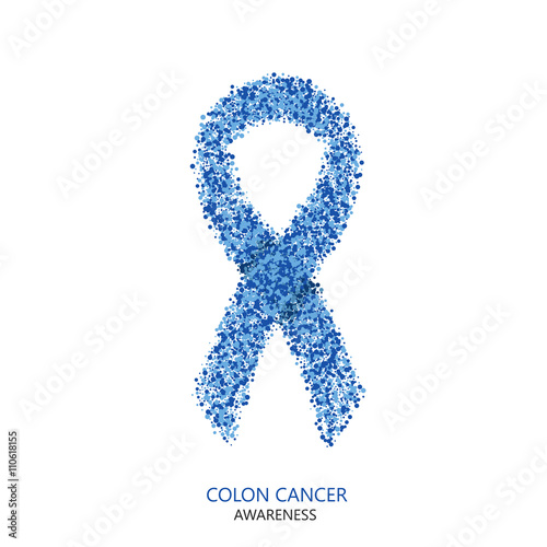 Vector modern colon cancer awareness circles desigen