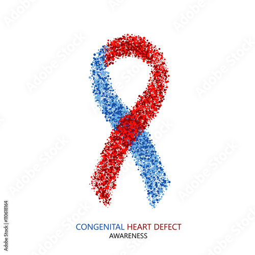 Vector modern Congenital Heart Defect circles desigen.