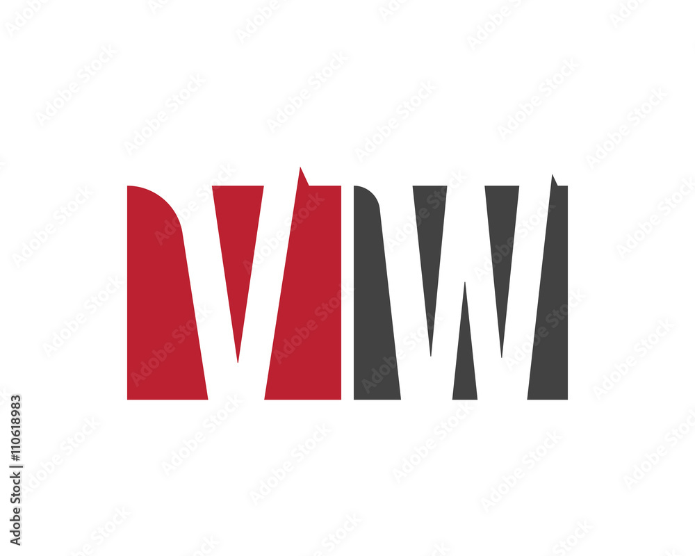 Fototapeta premium red square letter logo for workshop, world, work, west, wealth
