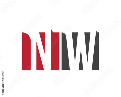 Free Download NW red square letter logo  for workshop, world, work, west, wealth - GFXLoad
