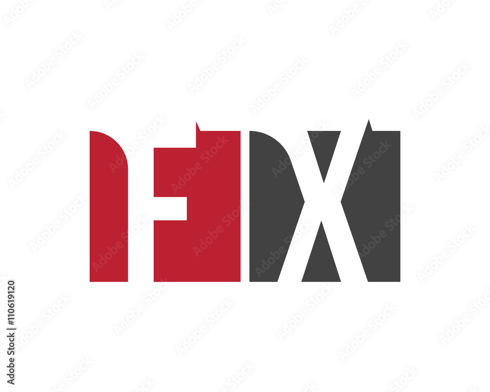 FX red square letter logo for xray, exchange, extreme, exercise FX red square letter logo for xray, exchange, extreme, exercise