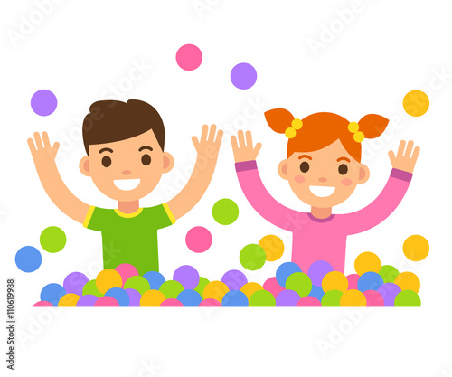Children in ball pit