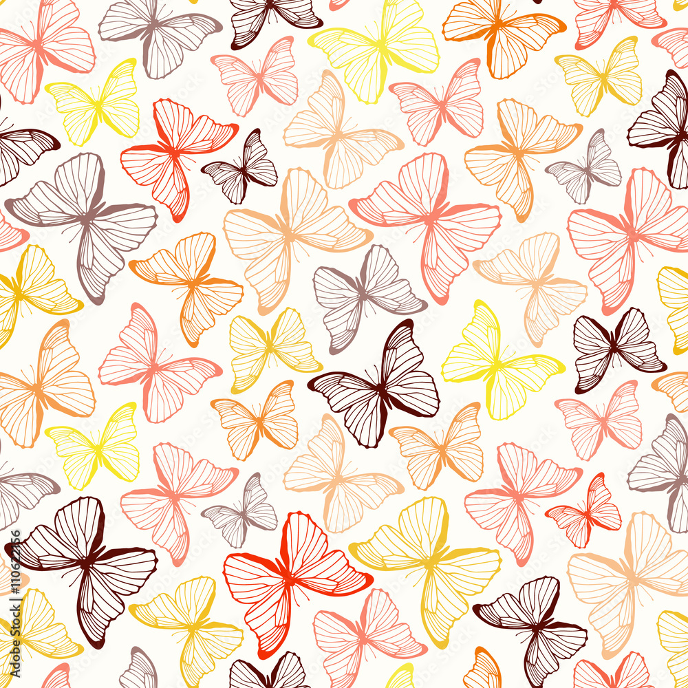 Seamless pattern with butterflies Seamless pattern with butterflies
