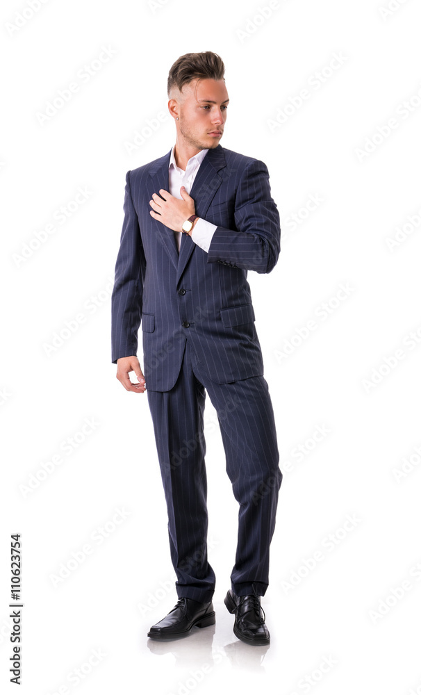 Full length shot of elegant young man with suit Full length shot of elegant young man with suit