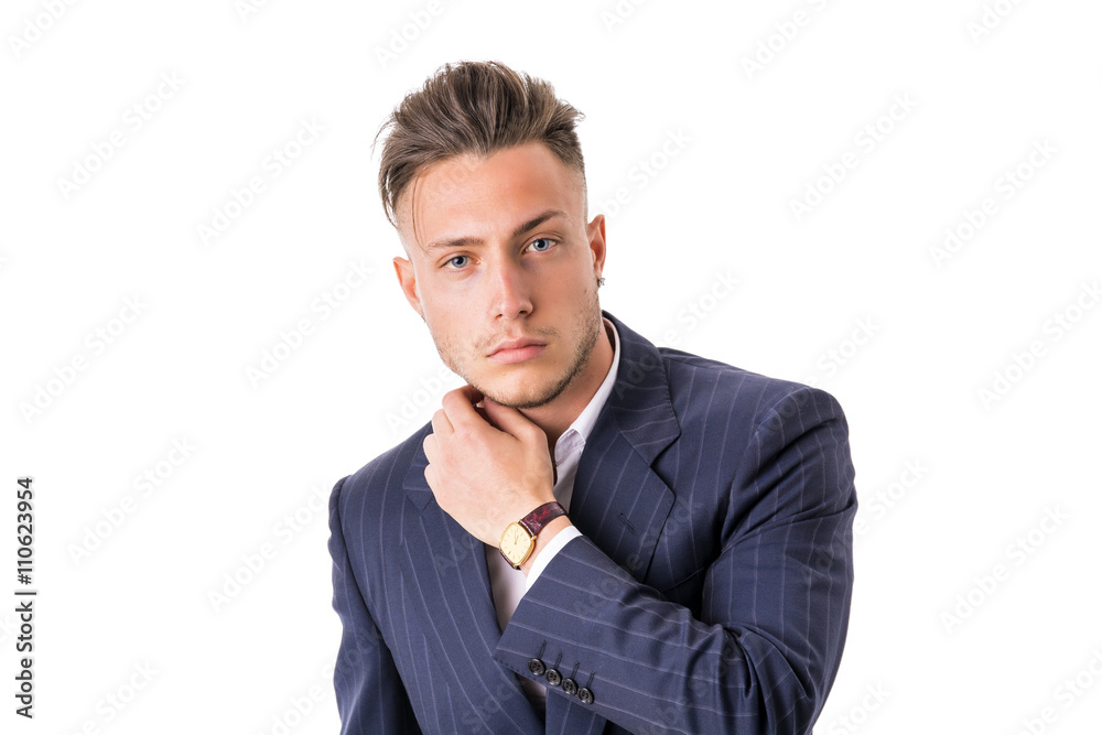 Elegant young man with suit isolated