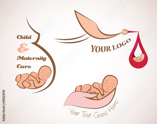 baby and motherhood logos