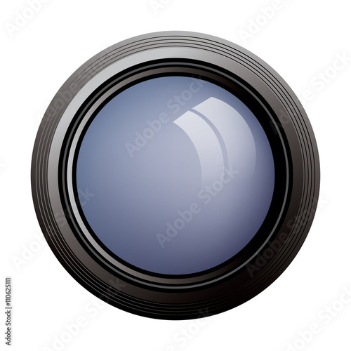 Camera Lens, Shiny Reflection (vector Art)  photo