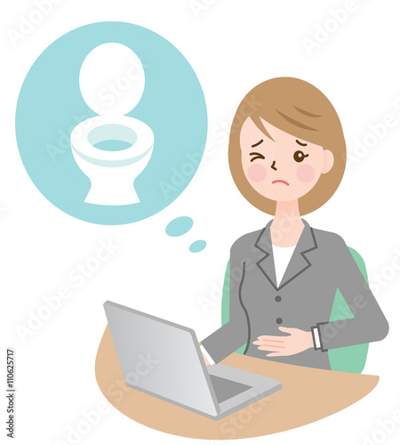 眼精疲労の女性
