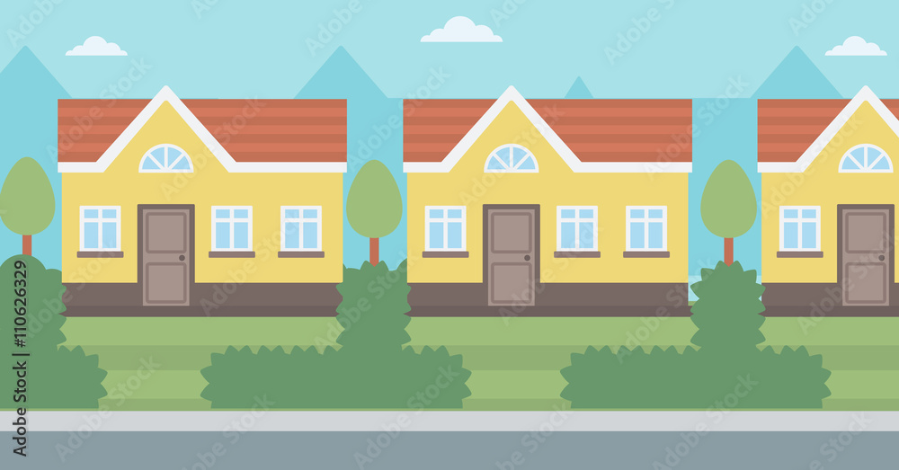 Background of suburban house.