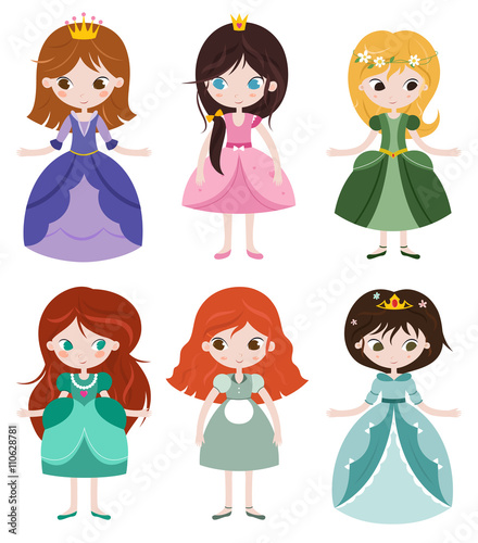 Collection of beautiful princesses.