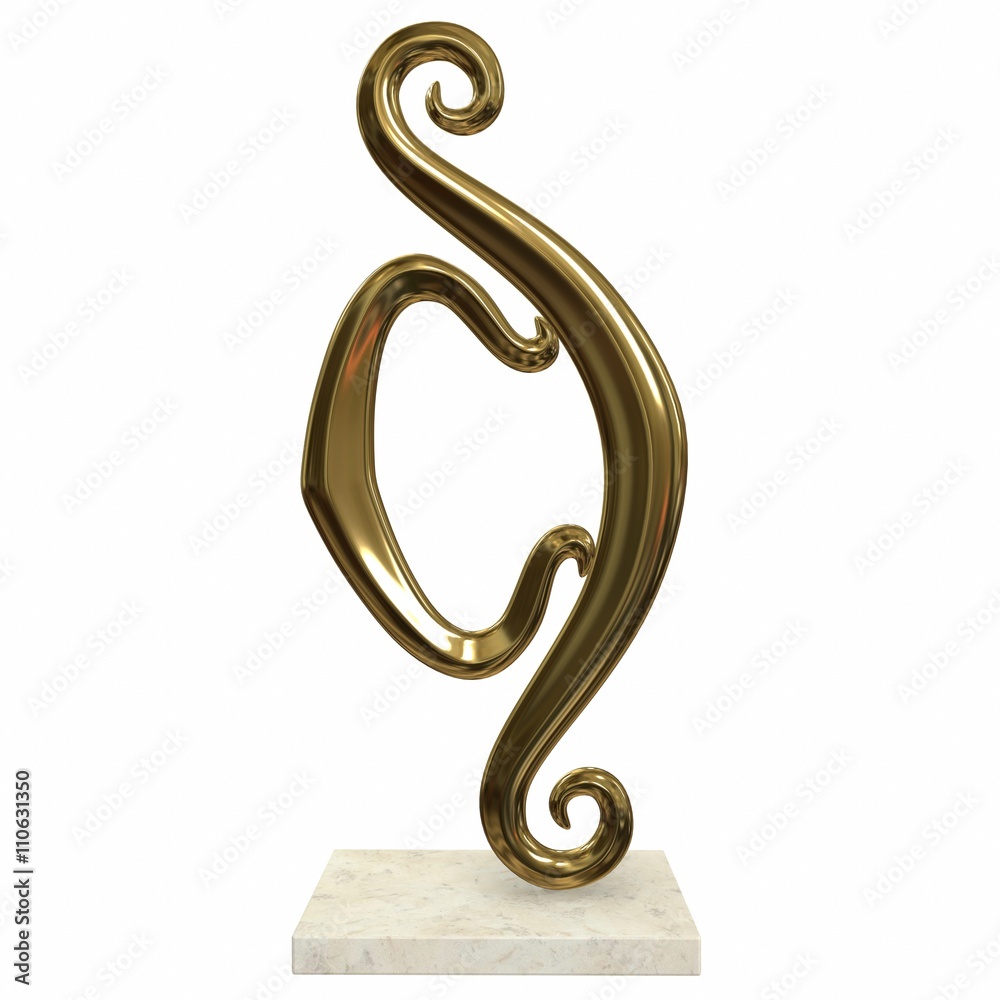 Fototapeta premium Abstract sculpture. 3d illustration