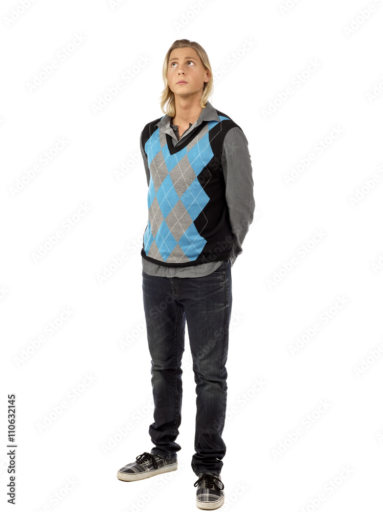 young university student contemplating. young university student contemplating.