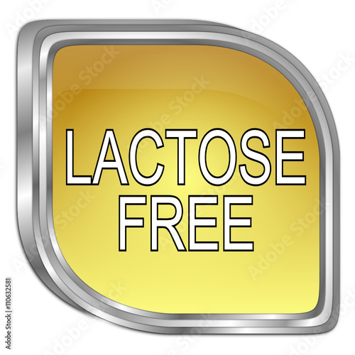 Lactose free Button - 3D illustration