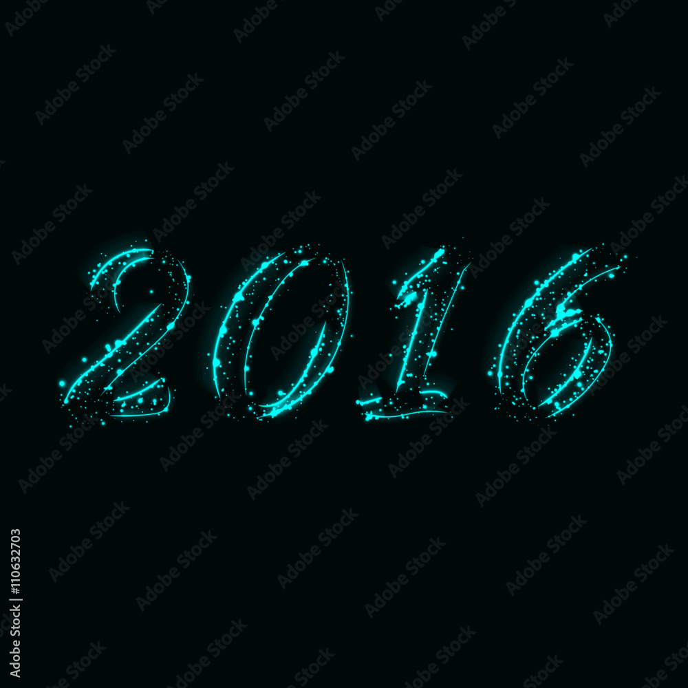 New year date design New year date design