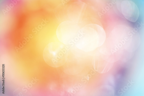 Defocused bokeh twinkling lights abstract background, Color filters
