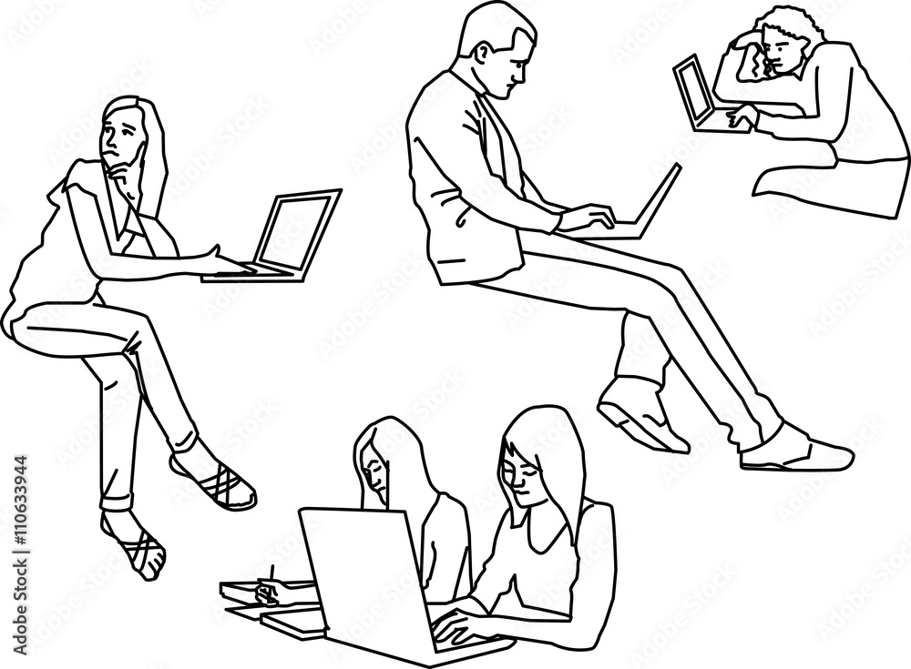 group of students hanging out with cell phone and laptops group of students hanging out with cell phone and laptops
